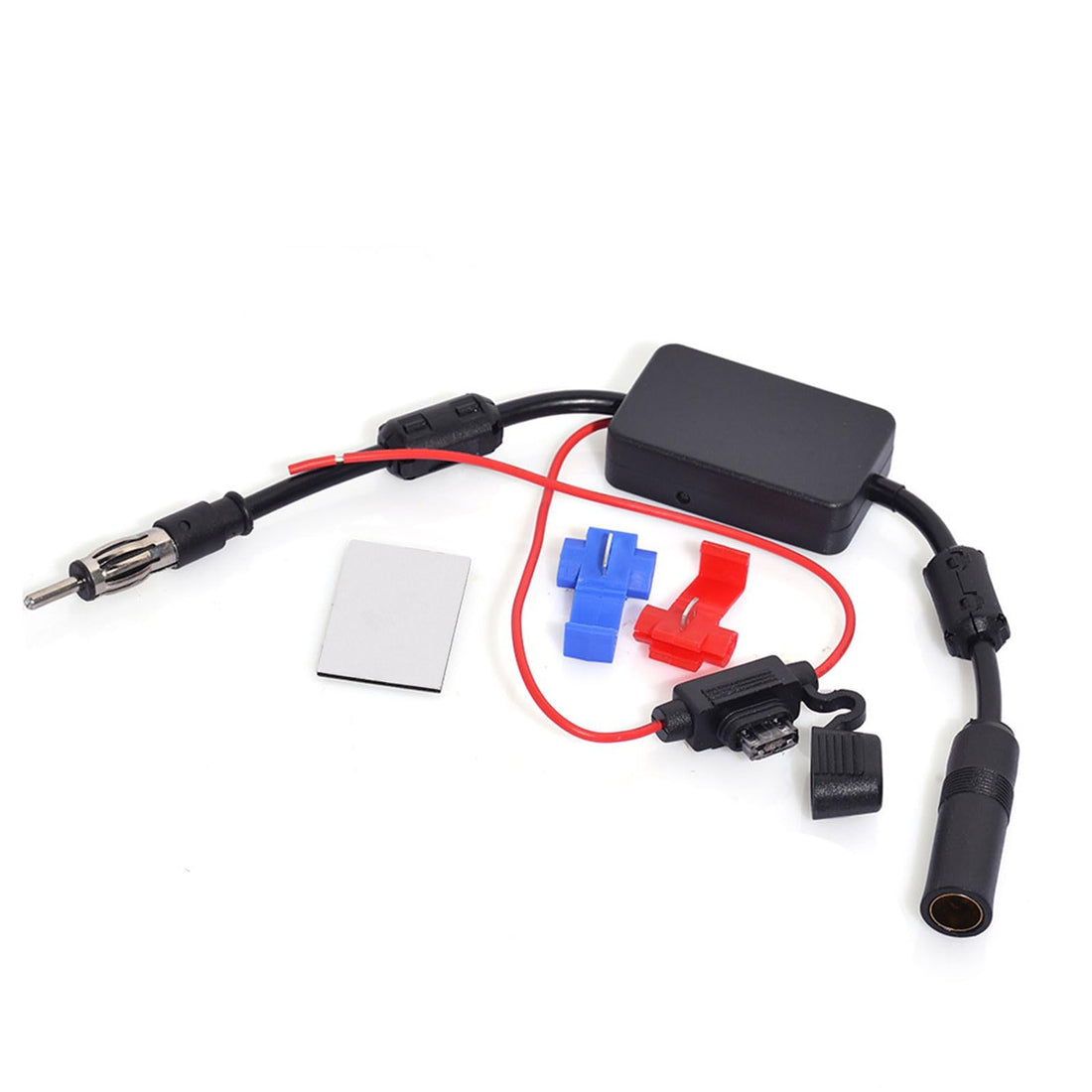 Universal Car Antenna Booster 12V Vehicle Stereo FM AM Radio Antenna Signal Booster Amplifier for Car Truck SUV Marine Boat UTV RV Audio Radio Stereo Media Head Unit Receiver