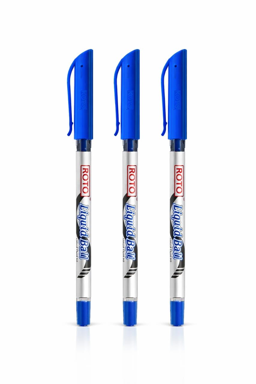 Roto Original Quarter Dozen Liquid Ballpoint Pens - 3 Blue - 0.7 mm