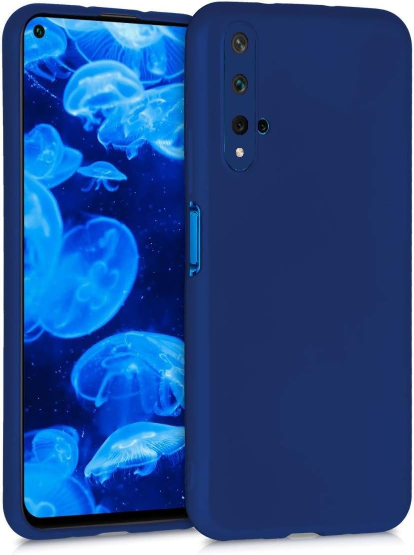 Silicone Padded Inside Camera Protection Case Compatible with Huawei Nova 5T (Navy)