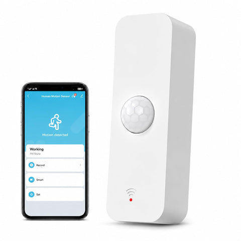 Tuya Smart PIR WiFi Motion Detector for Home Security Wireless Motion Sensor with Remote Monitoring App, Voice Control Compatible with Alexa (Pack of 1)