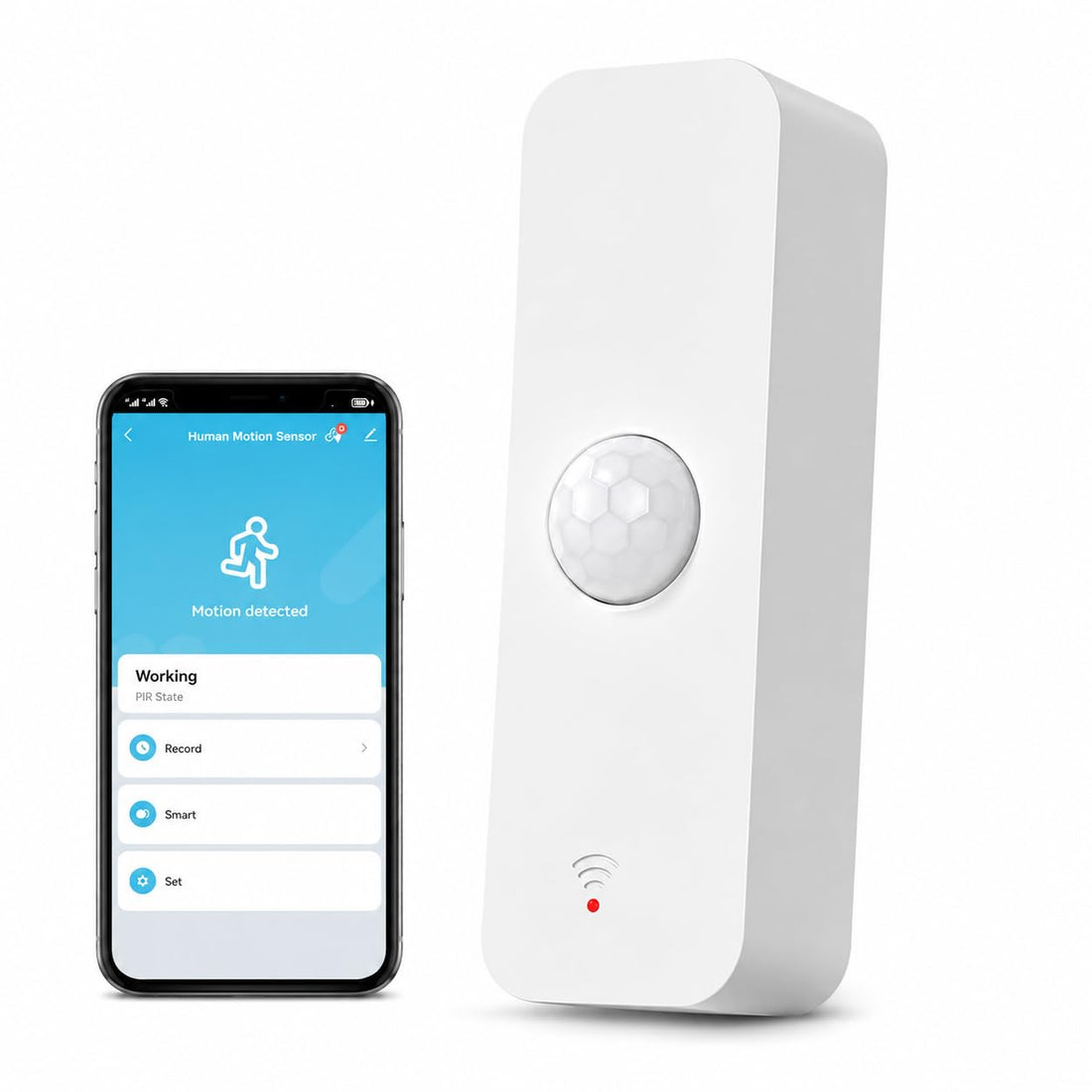 Tuya Smart PIR WiFi Motion Detector for Home Security Wireless Motion Sensor with Remote Monitoring App, Voice Control Compatible with Alexa (Pack of 1)