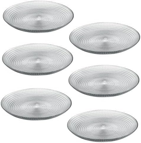 Glass Heart Snack Bowl, 6-Piece Decorative Heart Bowl (6 pcs (15 cm))