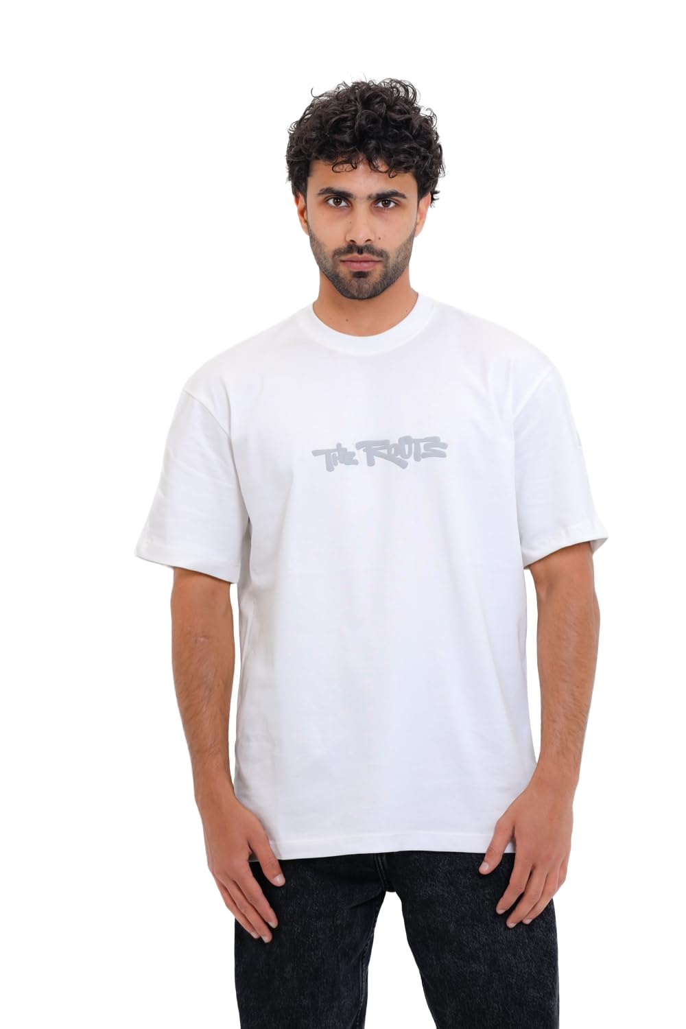 "The Roots" Printed Short Sleeves White T-Shirt