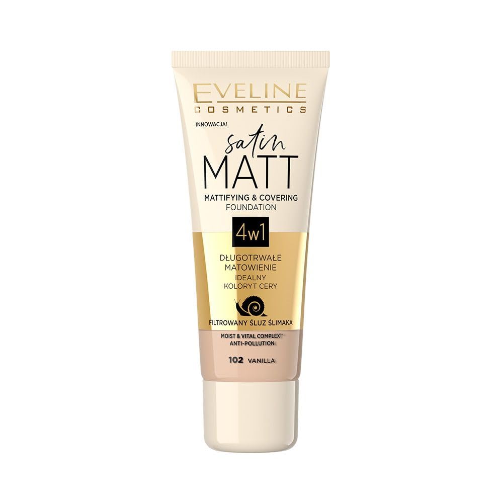 Eveline Satin Matt Mattifying & Covering Foundation 102 Vanilla