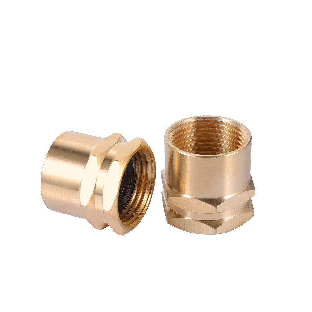 Brass Pipe to Garden Hose Fitting Connect (2 Pack)
