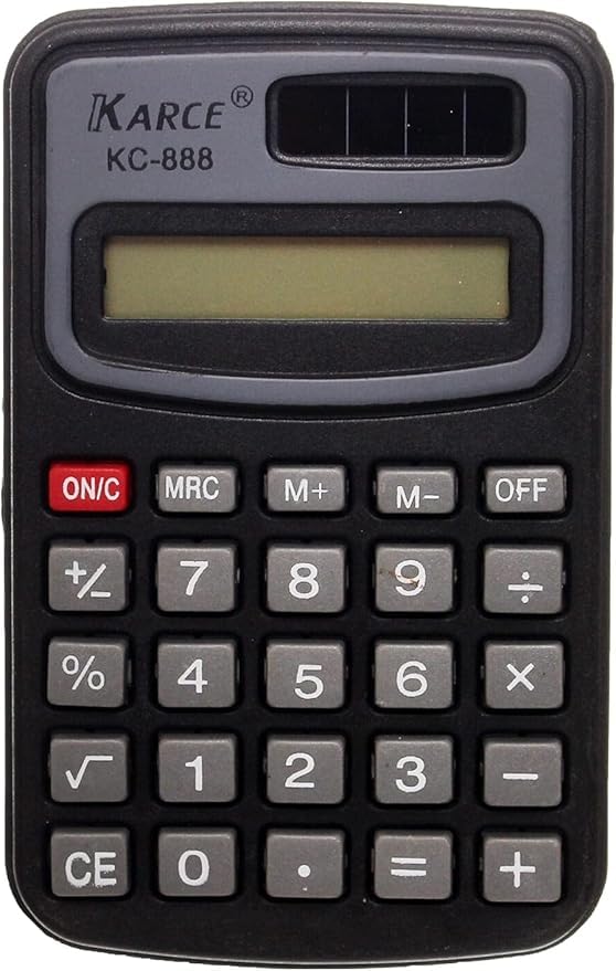 KC-888 Calculator 8 Digits Outo Power off Plastic Key - Black