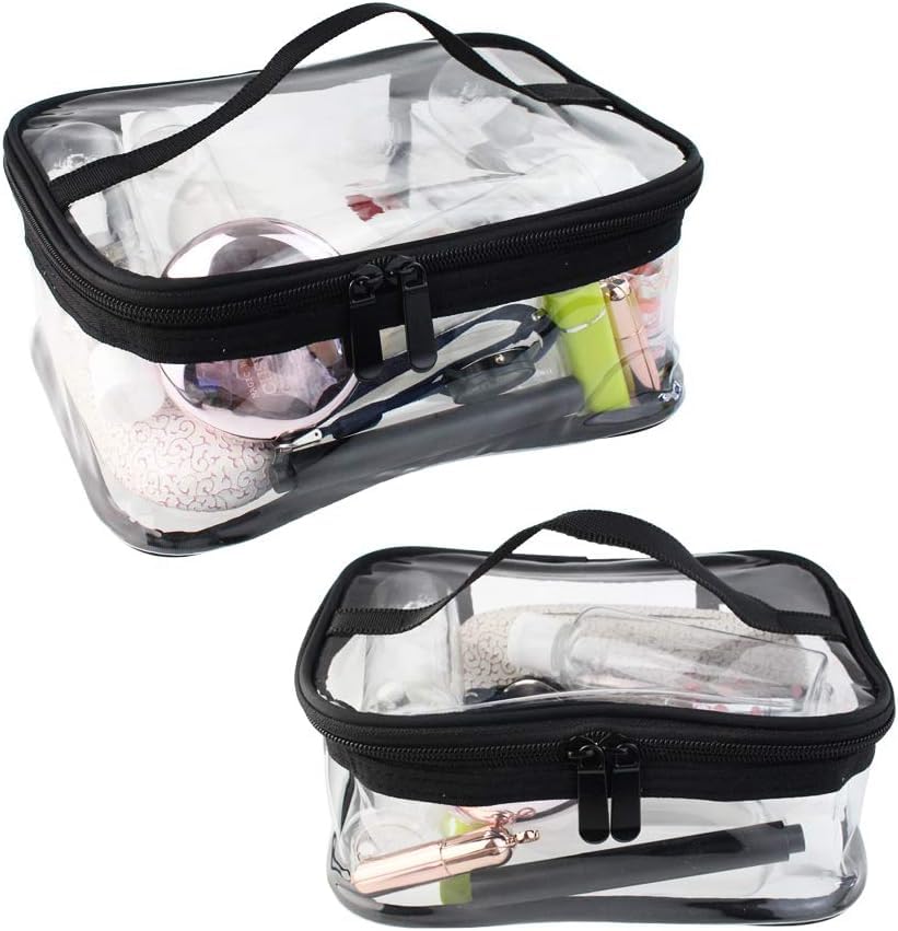 Transparent Makeup Bag Oval Color Frame Cosmetic Organizer Daily Accessories Practical Personal Supplies