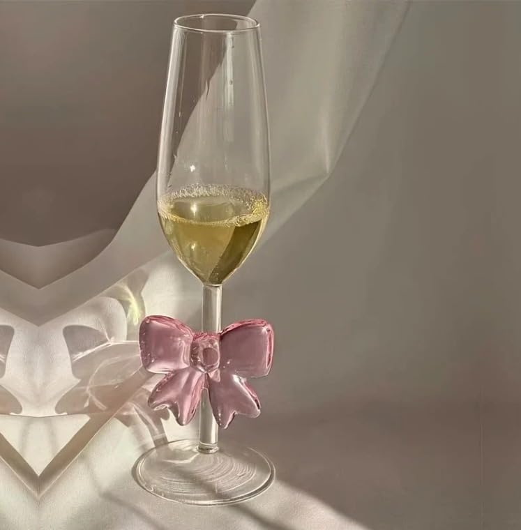 Luxury Pink Bow-Shaped Cup – High Capacity Stylish Juice & Drink Serving Cup