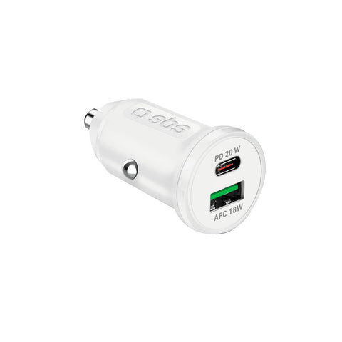 SBS 12/24V 20W Car Charger, White
