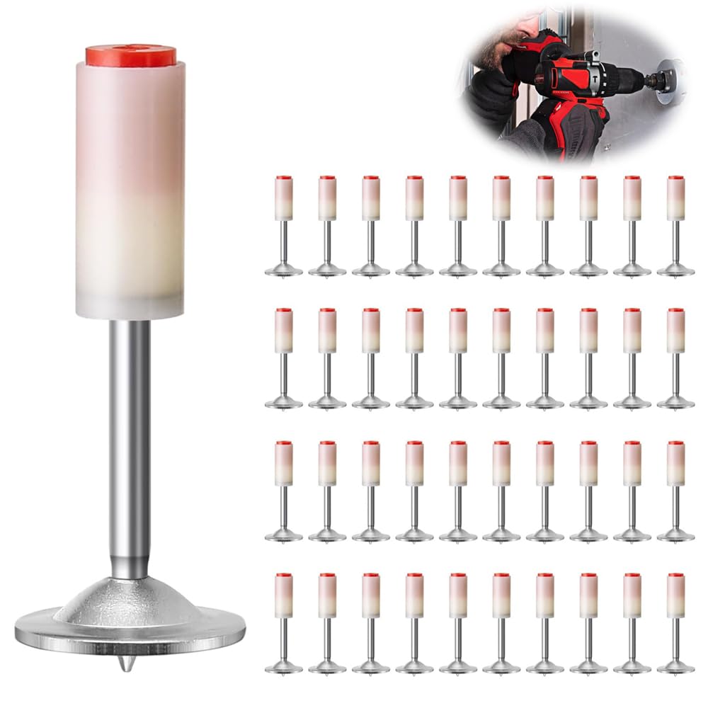 100Pcs Round Steel Nails, Azonee for 7.3mm Nail Gun, Durable Concrete Wall Fastening for Ceiling, Cable Duct Fixing and More