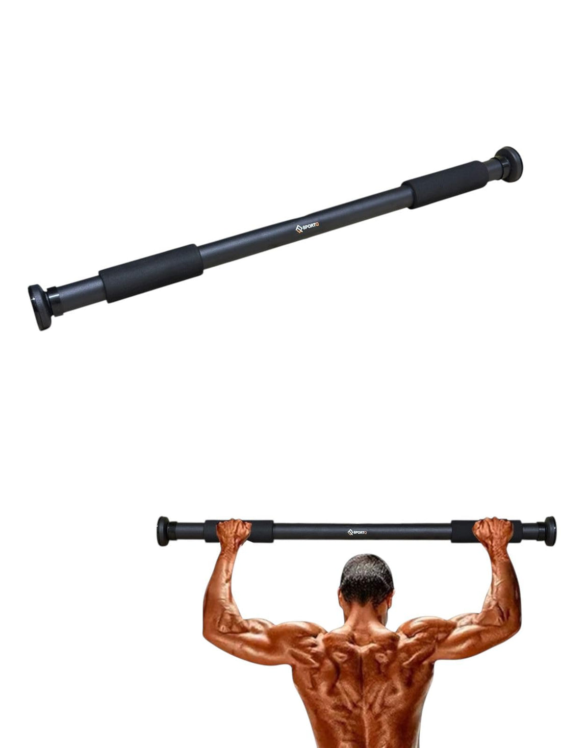 SportQ Home Entrance Gym Exercise Bar 62-100cm Gym Exercise Bar Brain Exercise Fitness Adjustable Size