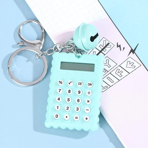 Keychain Mini Calculator with Built-in Battery 8 Digit LCD Display Basic Mathematical Operations Best Supplier Al-Israa (Green)