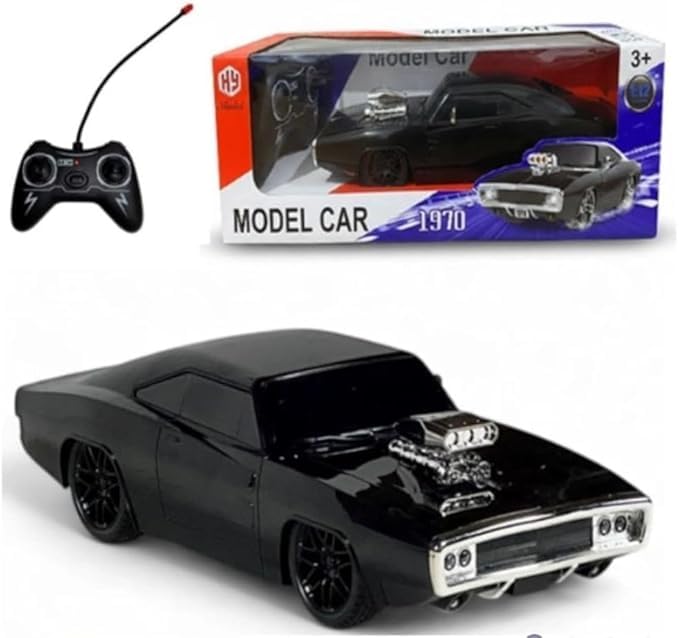 1:12 Scale Remote Control Charger Model Car,RC Toy Vehicle with Controller, Ages 3+ Black