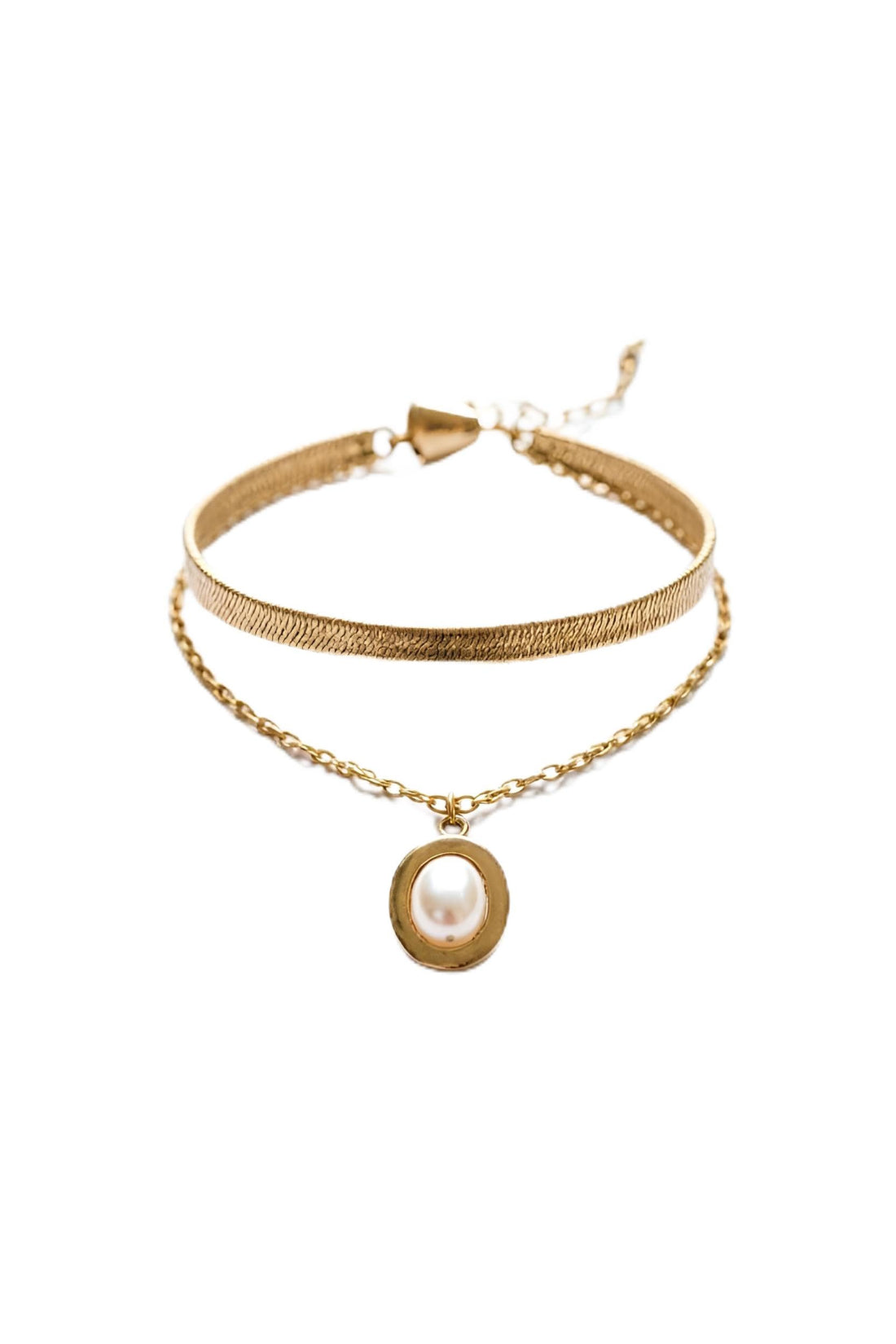 Anklet - Elegant double-layered boho summer beach foot jewelry for women, stylish metallic chain accessory perfect for casual outings and vacation wear.
