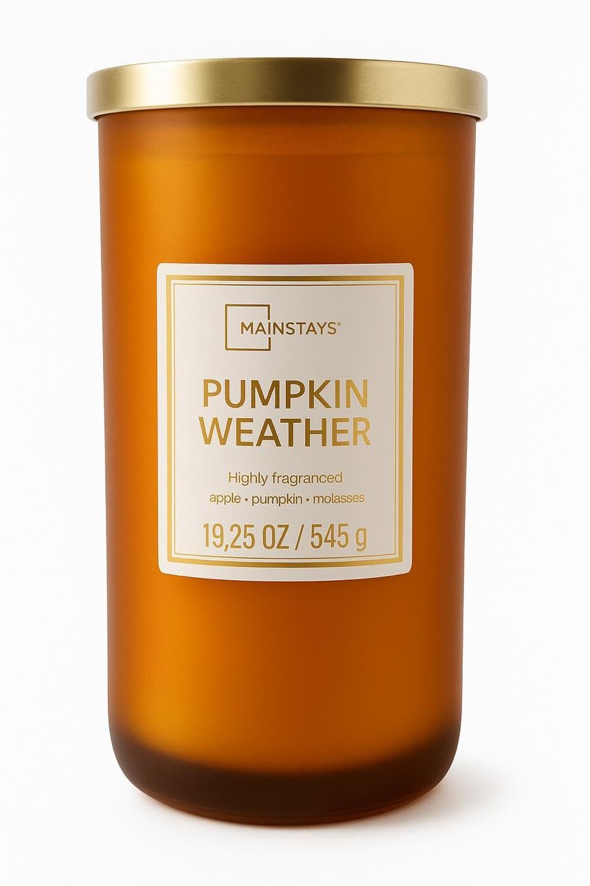 Kanawaty Scented 19.25 oz Candle Jar, PUMPKINWEATHER, Up to 110 Hours of Burn Time, Single-Wick