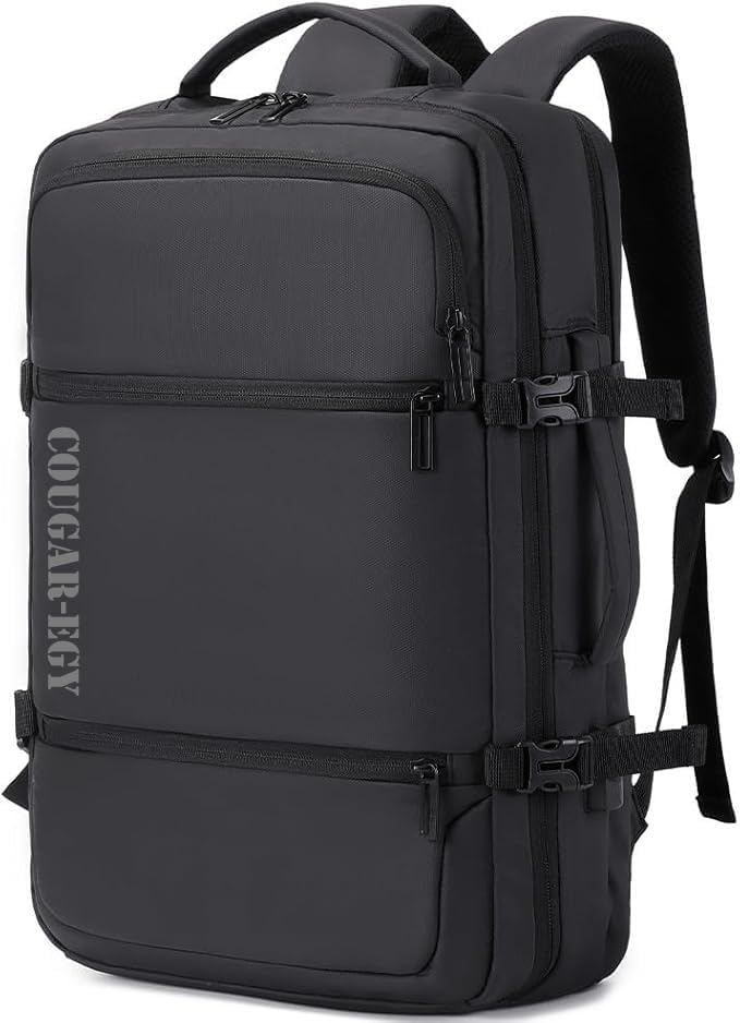 COUGAR-EGY Backpack for Men Office Travel Casual Laptop Bag with 15.6-inch Laptop Pocket Water-resistant Multi-pockets Large Capacity College USB port - MODEL: (8080)