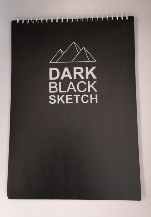 1184 30-Sheet Sketchbook, 21 cm x 29.7 cm Size, Dark Black