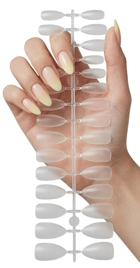 Gel Nail Forms, 30 PCS curve Coffin Ballerina Long False Nails Tips Half Cover Fake nails 12 Sizes with Box for Acrylic Nails