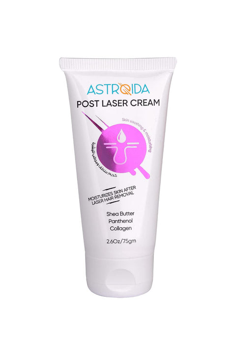 Astroida Post Laser Cream Rich Formula With Collagen, Panthenol, Shea Butter - After Laser Treatment, Reduce Irritation, Reduce Skin Pigmentation, Intensive Skin Moisturization - 75gm 2.6Oz