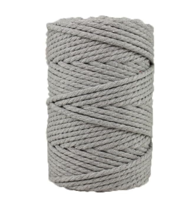Portal Macrame Cotton Rope 2mm, 250g Soft Natural Cord for Boho DIY Crafts, Knitting, Weaving & Handmade Projects – Light grey