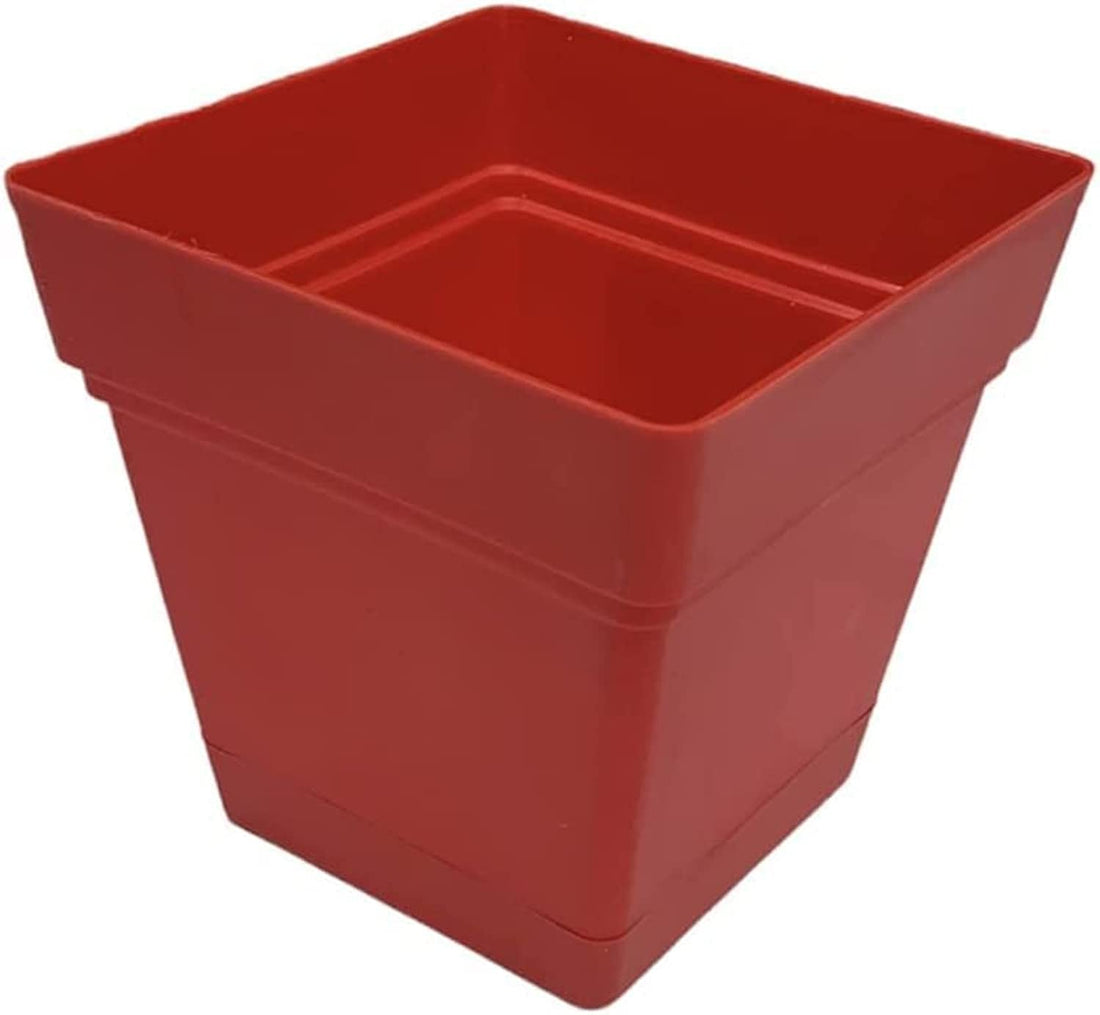 Square Pot Planter (Red)