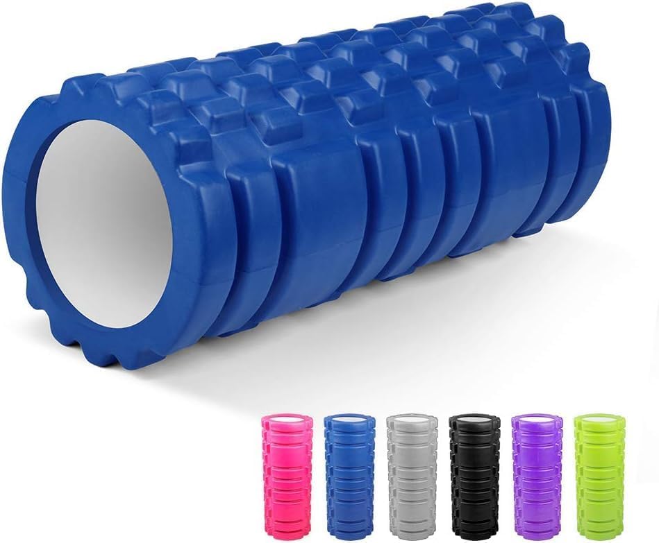 Foam Roller for Exercise, Yoga, and Massage, 45 cm, 4 Colours (blue)