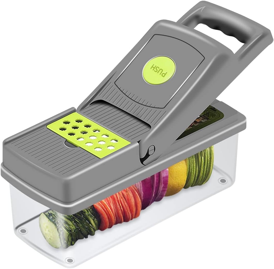 Sixteen in One Vegetable Slicer Potato Slicer with Interchangeable Blades for Shredding, Shredding, Quick and Easy Meals in Home Kitchen