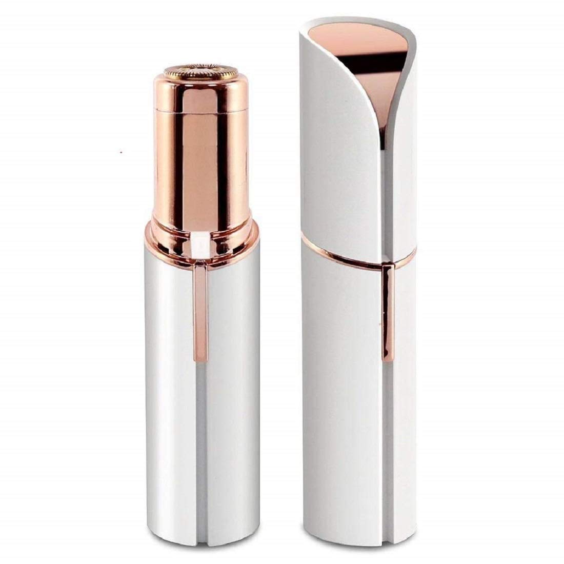 Skincare Facial Hair Removal Machine for Women - Chin, Cheek, Eyebrow, Upper Lip Hair Remover for Women - Lipstick Shaped (White)