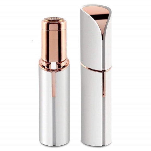 Skincare Facial Hair Removal Machine for Women - Chin, Cheek, Eyebrow, Upper Lip Hair Remover for Women - Lipstick Shaped (White)
