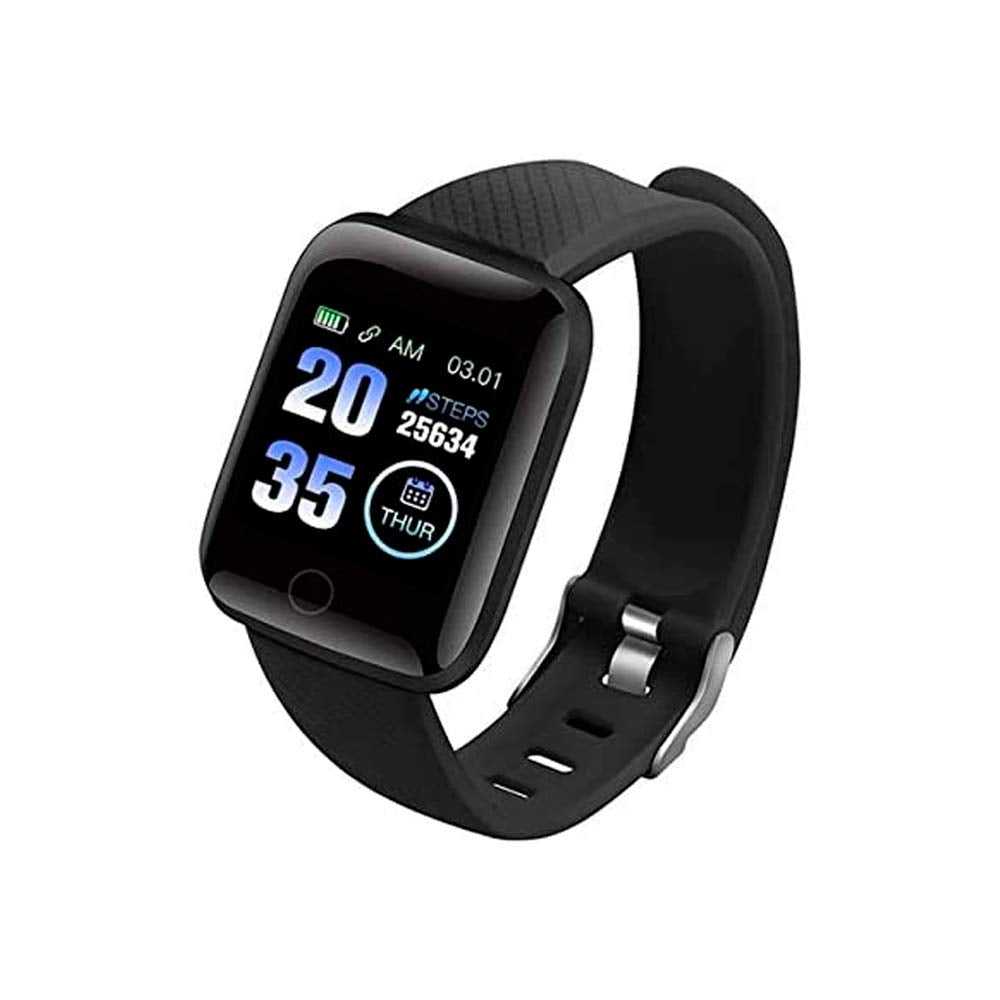 DILO Smart Bracelet your Health Steward Bluetooth - Message Reminder, Calories, Distance, Heart Rate, Blood Pressure Monitor, etc - Black