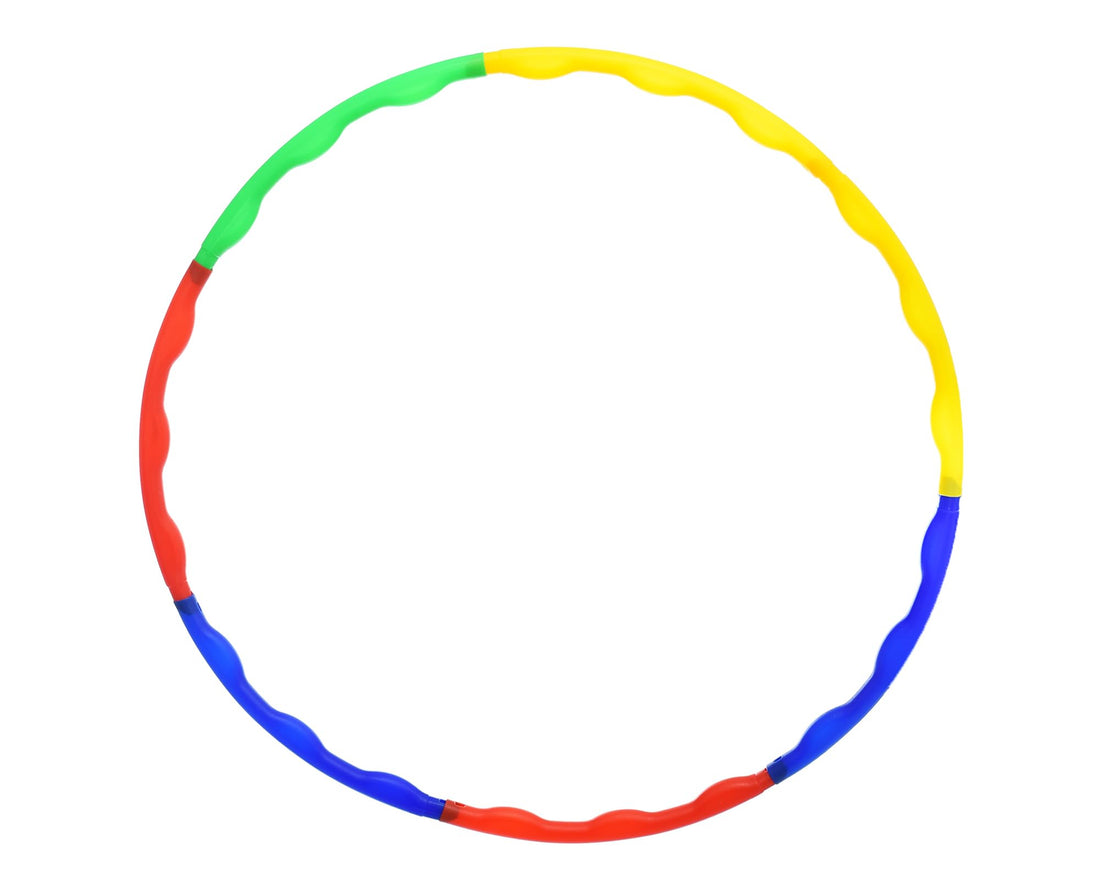 Multi Color Hula Hoop Colorful Plastic Adjustable Hoop For Fitness & Gymnastics - Multi Color