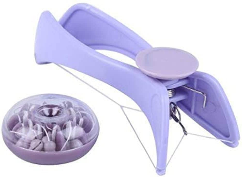 Naivete Slique Eyebrow Threading Machine For Face and Body Hair Thread and Removal Epilator System Tweezer Trimmer Kit for Women (PurpleColour, 1 pcs)