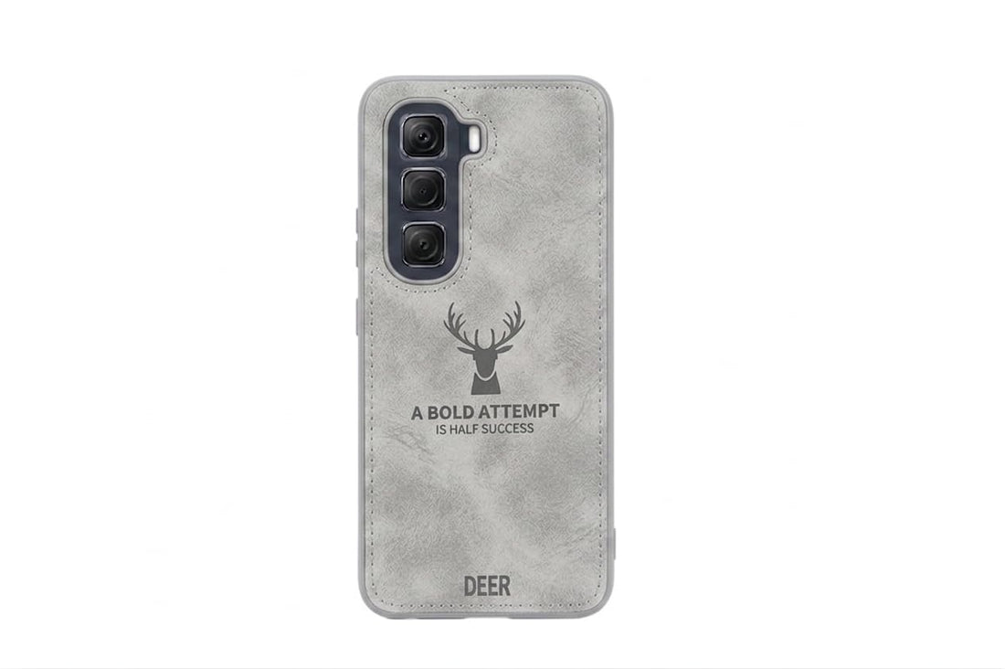 Premium Protective Case With A digital Print Design For Infinix Hot 60 Pro Plus Made Of Printed Polyurethane, Dirt-Resistant, Shockproof, And Fingerprint (Gray)