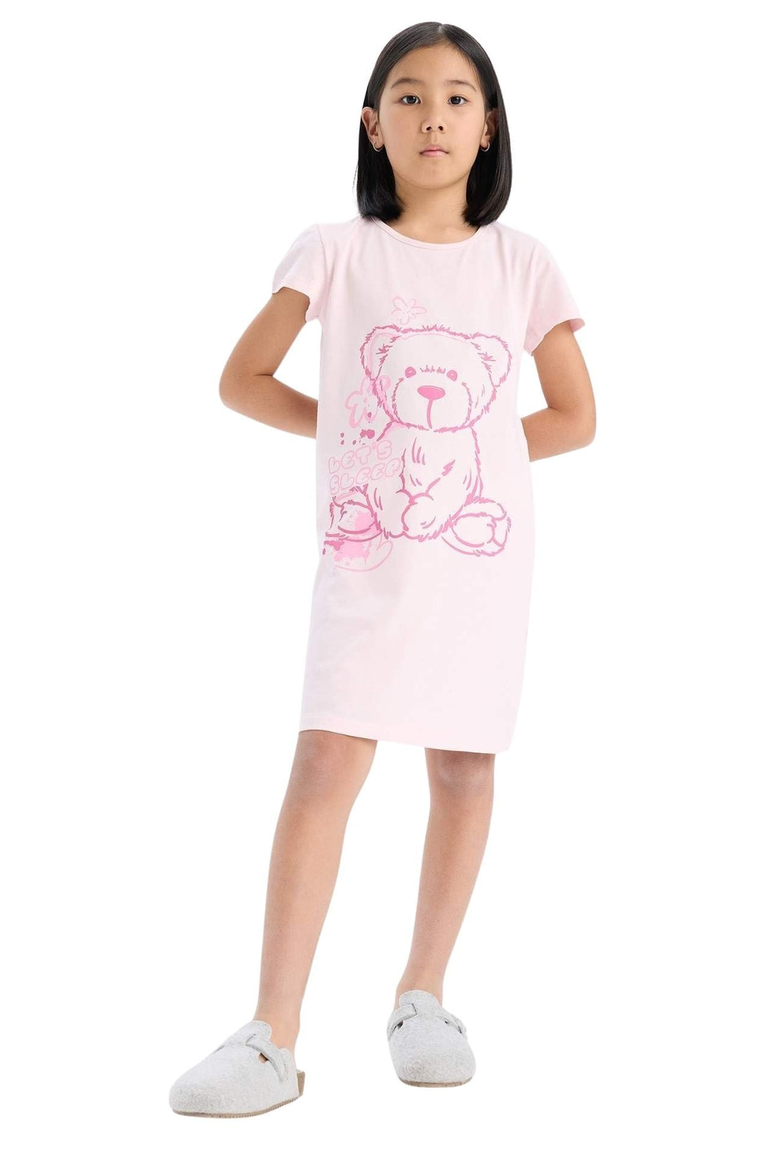 DeFacto girls Special Collection Regular Fit Short Sleeve Homewear Dress Dress (pack of 1)