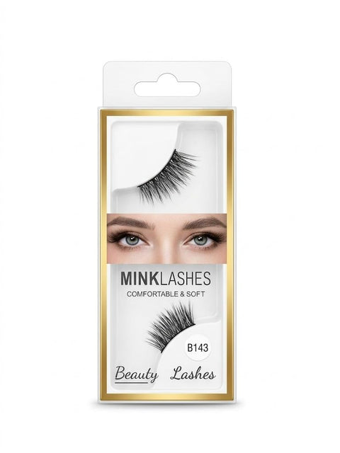 1 PAIRS 3D HALF Faux Mink False lashes | Reusable Lightweight & Natural Looking HALF Eye Makeup Look (N-143)