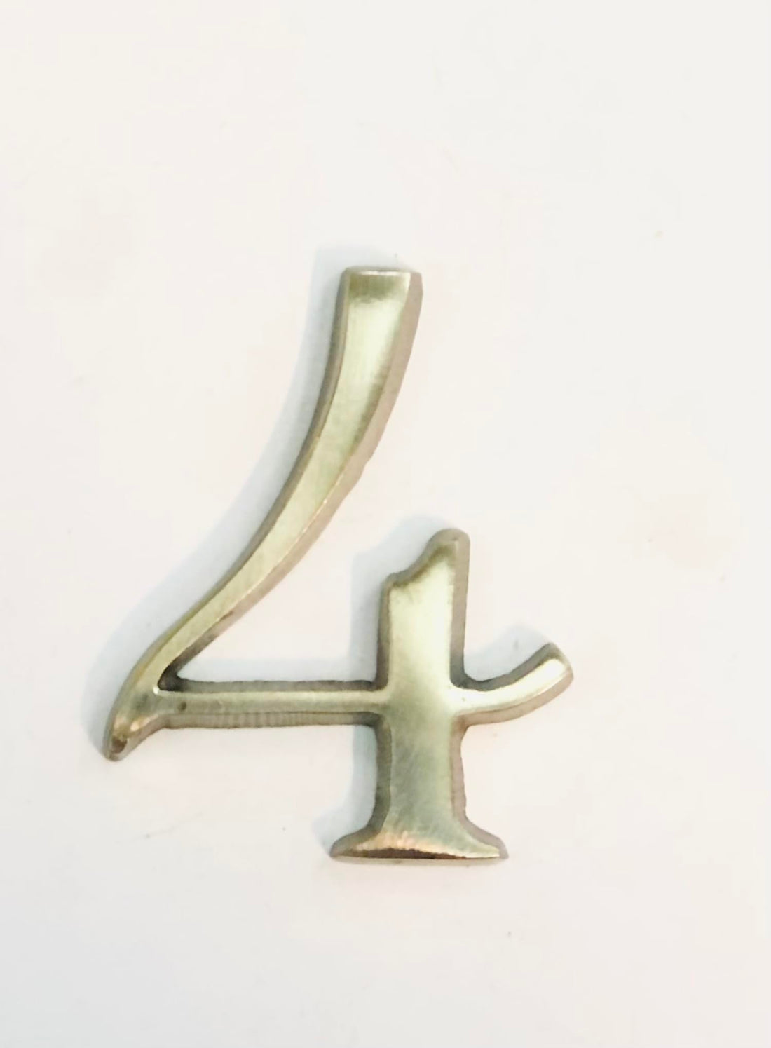 Door Sign Number 4 Wooden Door Accessories Apartment Door Numbers Material Copper Made in Egypt
