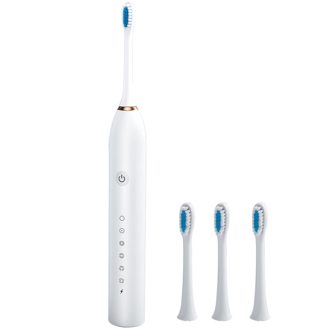 Electric Toothbrushes Adults Rechargeable Toothbrush with 4 Brush Heads and 6 Cleaning Modes Low Noise Waterproof Whiten White