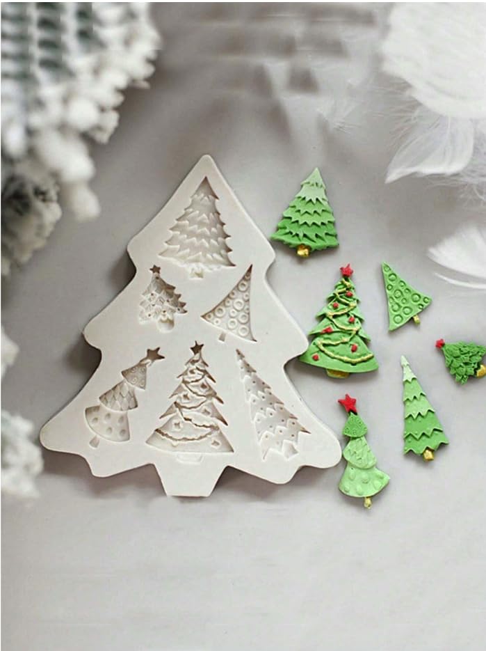 Christmas Trees Silicone Molds for Resin Concrete Wax