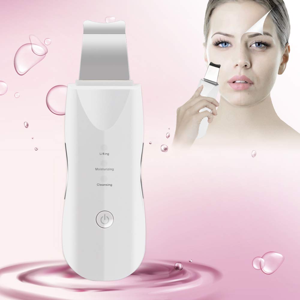 PROCENT Skin Scrubber - Blackhead Remover - Comedone Extractor - Pore Cleaner Removal Kit - Facial Skin Exfoliator Skin Massage Scrubber Spatula for Deep Clean Exfoliation and Anti-Aging (White)