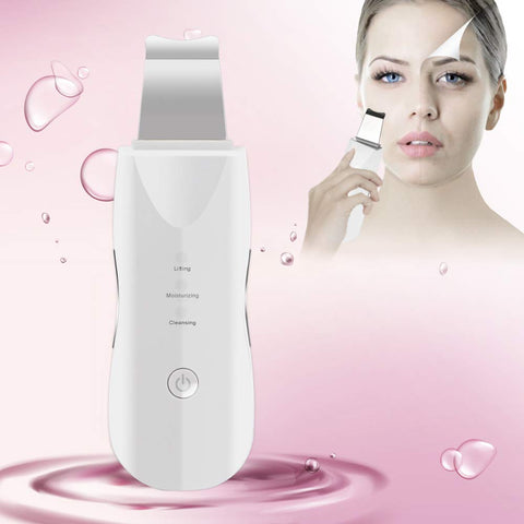 PROCENT Skin Scrubber - Blackhead Remover - Comedone Extractor - Pore Cleaner Removal Kit - Facial Skin Exfoliator Skin Massage Scrubber Spatula for Deep Clean Exfoliation and Anti-Aging (White)
