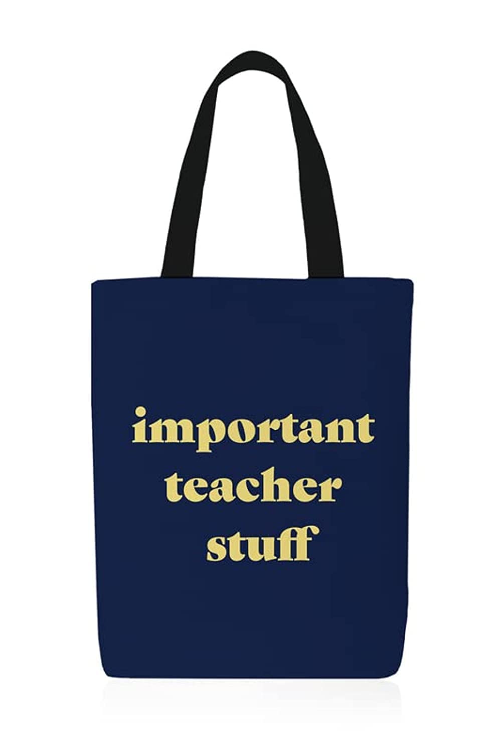 ART MOOD HOME Canvas Teacher Stuff Tote Bag Dark Blue 32x45 CM