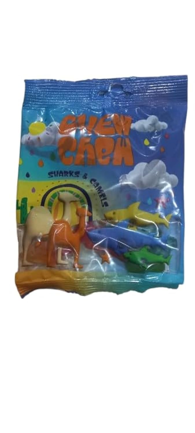 Chew Chew Gummy Camels and Sharks Jelly Candy 80 grams