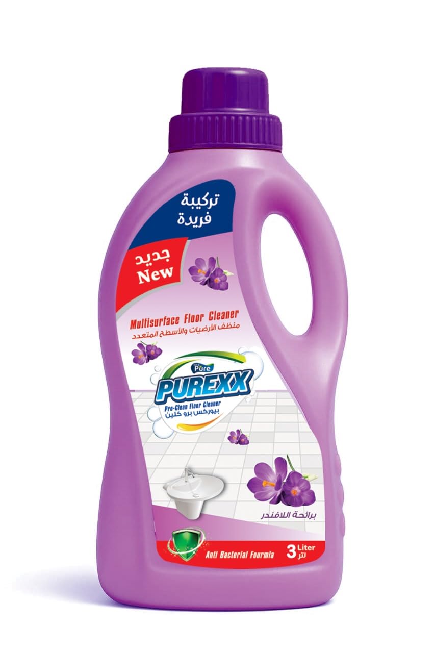 PUREXX Multi-Purpose Liquid Cleaner for Surfaces & Floors, 3 Liter - Lavander