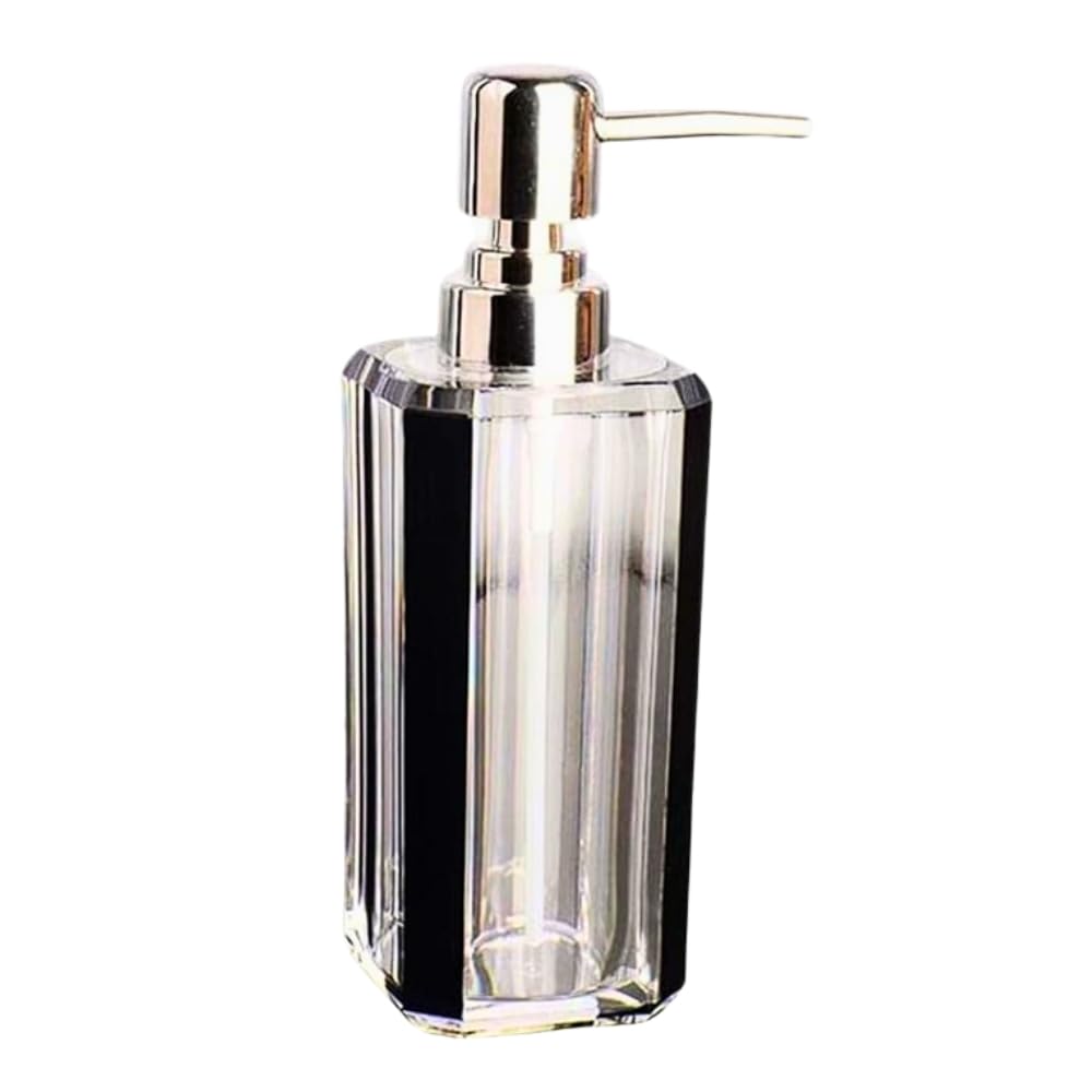 Happy Home Hand Soap Dispenser Shower Containers Pump Bottle Dispenser for Shop Bar Bathroom Lotion Conditioner 180 Ml (Clear)