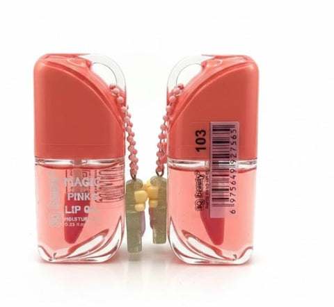 MAGIC PINKS LIP OIL Gloss, Clear Lip Glow Oil Transparent Lip Gloss, Shimmer Lip Balm for Lip Care, Non-Sticky Lip Tint-7.5ML (N103)