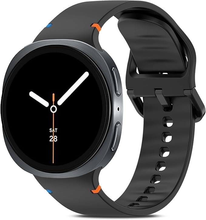V Volt Silicone Sport Watch Band Compatible with Samsung Galaxy Watch 8 and 8 Classic, Soft and Durable Replacement Strap for Men Women, Comfortable to Wear, Sweatproof and Quick Release