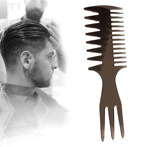 THE PACK | Professional 3-Sided Wide Tooth Detangling Comb, Hair Pick for Thick and Curly Hair (Black)