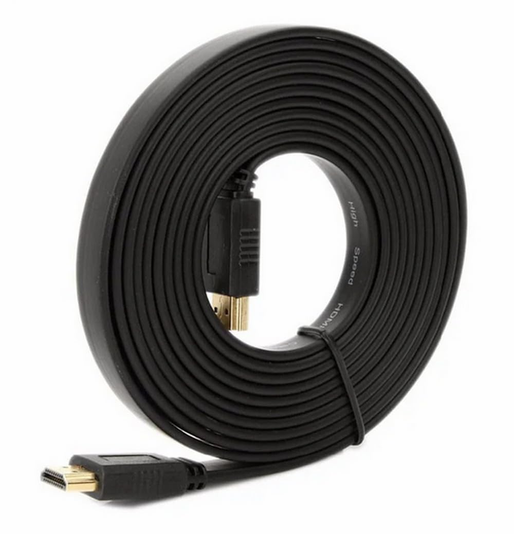 4K HDMI Gold Palted Flat Cable 1.5 meter, 18Gbps High Speed HDMI 2.0 Cable, Supports 2K/4K@60Hz, HDCP 2.2, 1080p, Ethernet, ARC, 3D, HDMI Cord for Gaming Monitor, PS4/PS3, PC