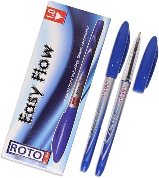 Roto Easyflow Ballpoint Pen, 1.0 mm, Blue - Pack of 12