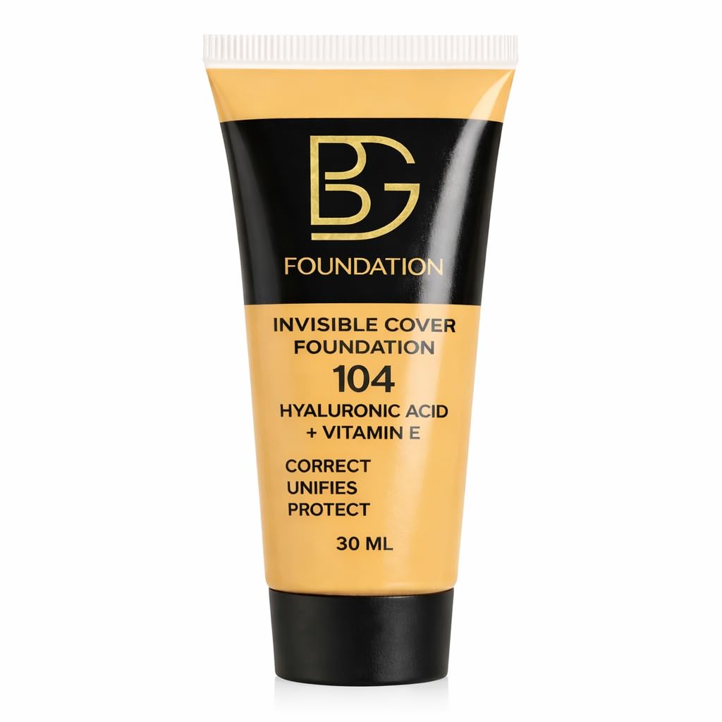 Foundation 104 30ml | Full Coverage Liquid Foundation | Long-Lasting Matte Finish| Safe for all skin tones